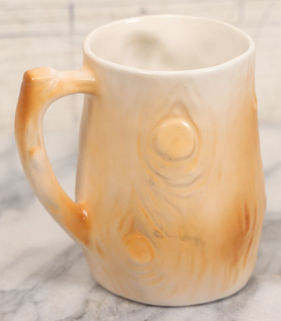 Lot 052 - Vintage Novelty Ceramic Gag Mug, "Bottoms Up" With Hinged Booty, Black Haired Woman, Made In Japan, 4-1/4" Height