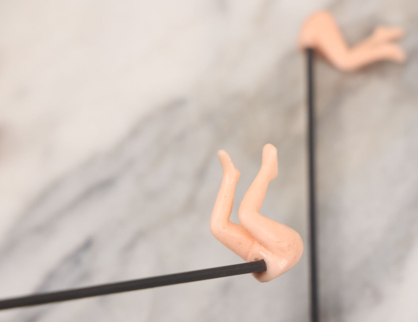 Lot 053 - Grouping Of Eight Vintage Risque "Bottoms Up" Cocktail Stirrers With Women's Behind, Legs At Top Of Stirrer, Made In Hong Kong, Circa 1980s, 6-1/8" Length Each