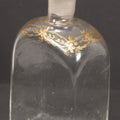 Lot 058 - Antique Hand Blown Glass Bottle With Stopper, Gold Paint Detailing, Pontil Mark