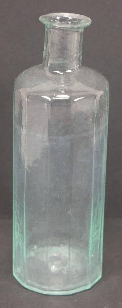 Lot 060 - Grouping Of Three Antique Apothecary Bottles Including Two Early Hand Blown Bottles With Pontil Marks, And Wilson's Pulmonary Cherry Balsam, Note Chips