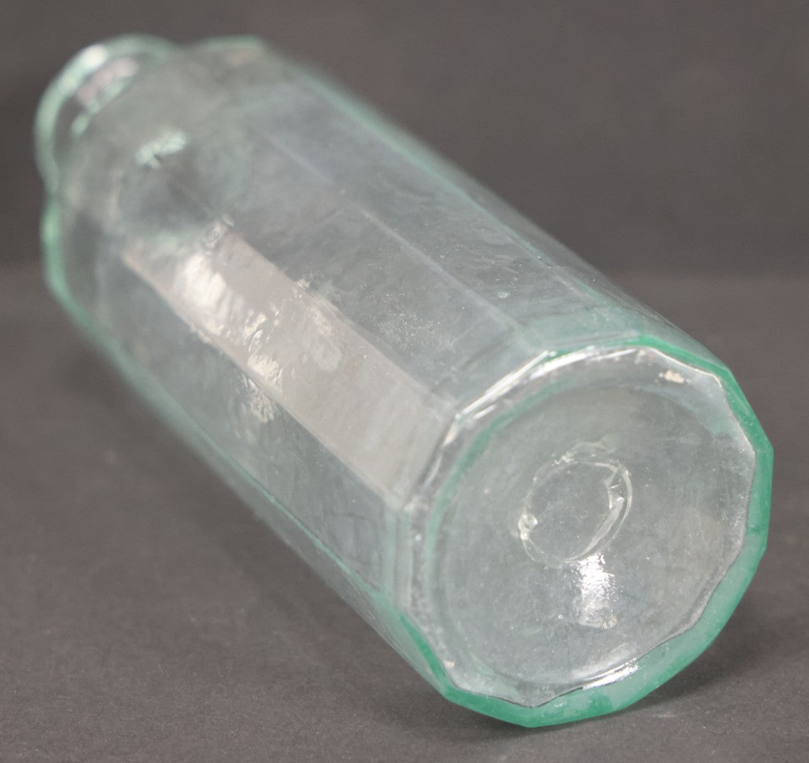 Lot 060 - Grouping Of Three Antique Apothecary Bottles Including Two Early Hand Blown Bottles With Pontil Marks, And Wilson's Pulmonary Cherry Balsam, Note Chips