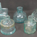 Lot 061 - Grouping Of Five Antique Glass Inkwell Bottles Including W.E. Bonney, Others, Note Chips