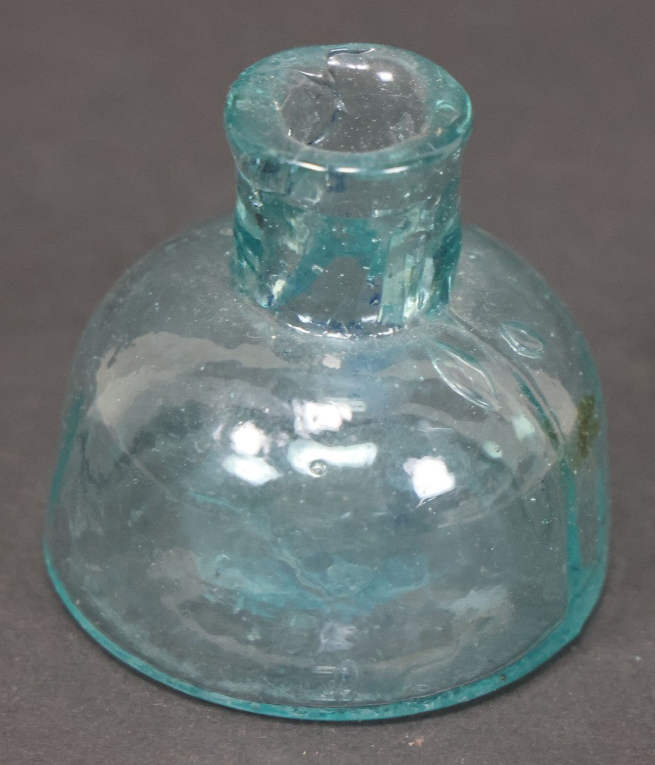 Lot 061 - Grouping Of Five Antique Glass Inkwell Bottles Including W.E. Bonney, Others, Note Chips