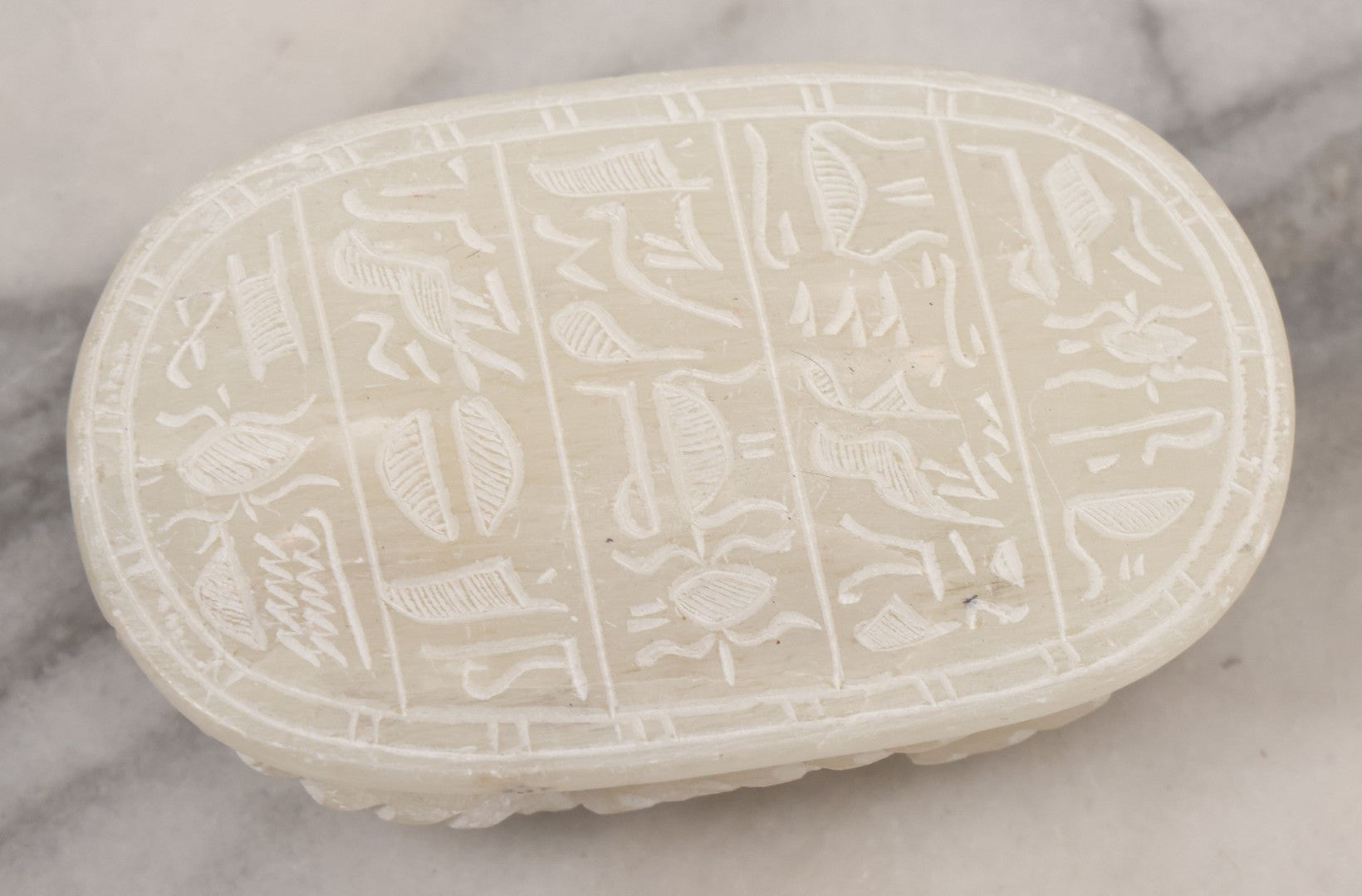Lot 066 - Vintage Carved Soapstone Scarab Ancient Egyptian Replica Novelty, Likely Tourist / Gift Shop Item