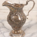 Lot 068 - Antique English Sterling Silver Gift Ewer With Floral and Scroll Motifs, Engraved "Lorraine Craven Manny 27th July 1919," & "From Her Godmother Marie Louise Nichols," Hallmarked With Lion Passsant, Mfd. By Crichton Bros., London, 7.9 Troy Oz.
