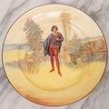 Lot 072 - Antique Transferware "Romeo" Plate With Image Of Romeo Of Shakespeare's "Romeo And Juliet," Manufactured By Royal Doulton, Made In England, 8-1/2" Diameter