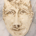 Lot 076 - Vintage Ceramic Grotesque Devil Mask With Off-White Glaze, Darkened Patina, 6-1/2" x 8-3/4"