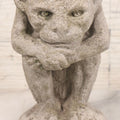 Lot 077 - Vintage Concrete Crouching Gargoyle Garden Figure Statue, 5-7/8" Height