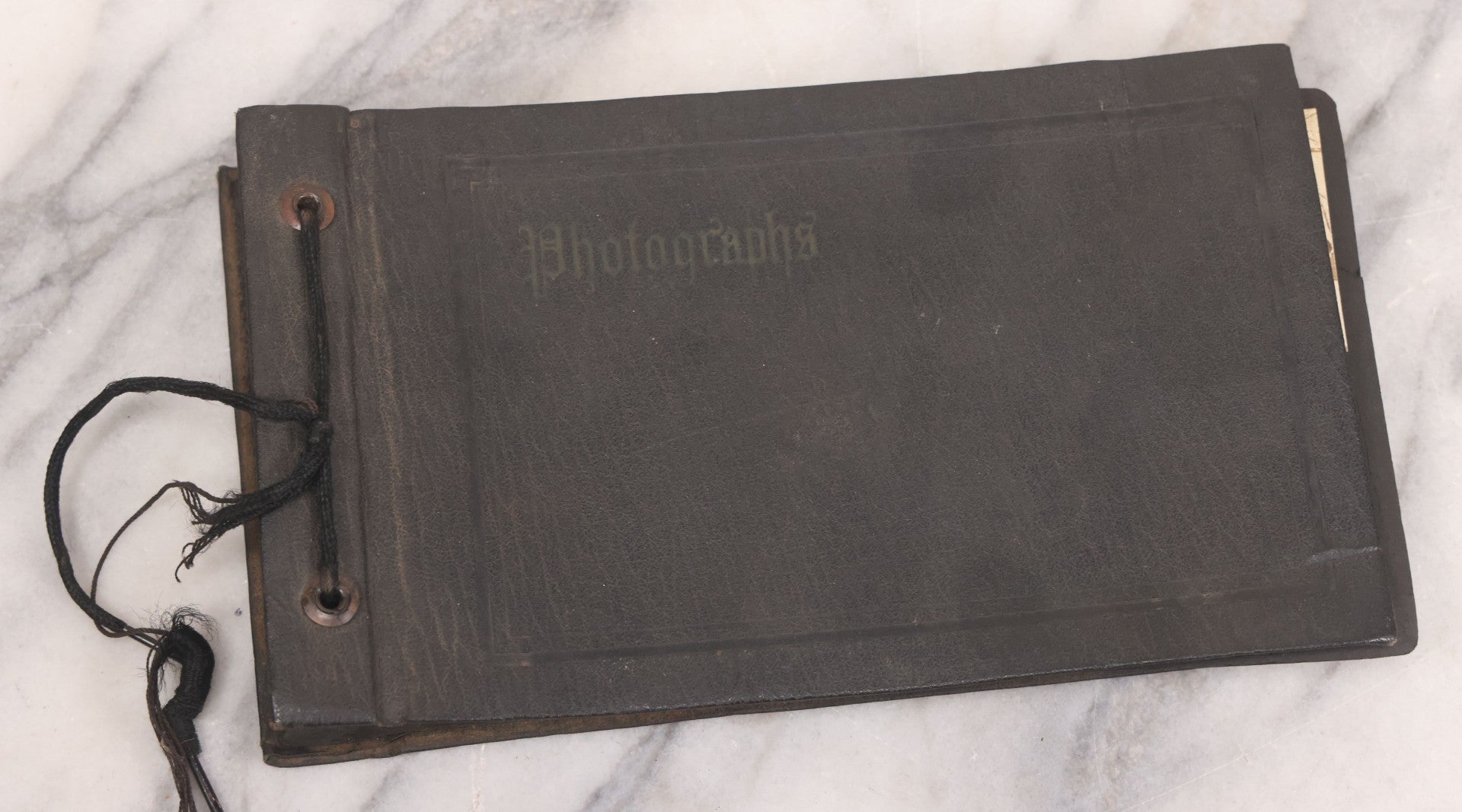 Lot 088 - Vintage Snapshot Photo Album Containing 16 Trimmed Photos Including Photos Of Giant Ski Jump And Mountain Cabin