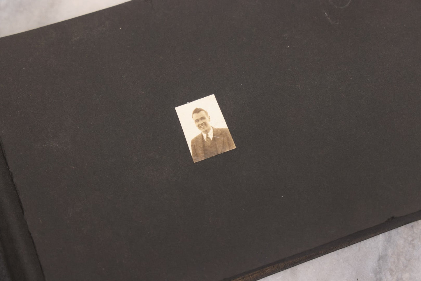 Lot 088 - Vintage Snapshot Photo Album Containing 16 Trimmed Photos Including Photos Of Giant Ski Jump And Mountain Cabin