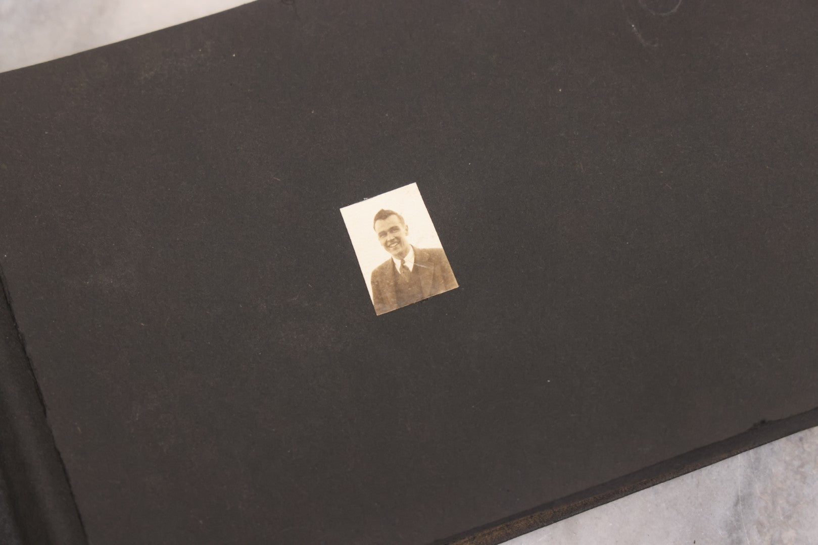 Lot 088 - Vintage Snapshot Photo Album Containing 16 Trimmed Photos Including Photos Of Giant Ski Jump And Mountain Cabin