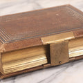 Lot 089 - Antique Leather Cabinet Card Photo Album With Engraved Metal Clasp "Bertha", Containing 6 Cabinet Card And 67 Carte De Visite C.D.V. Photos