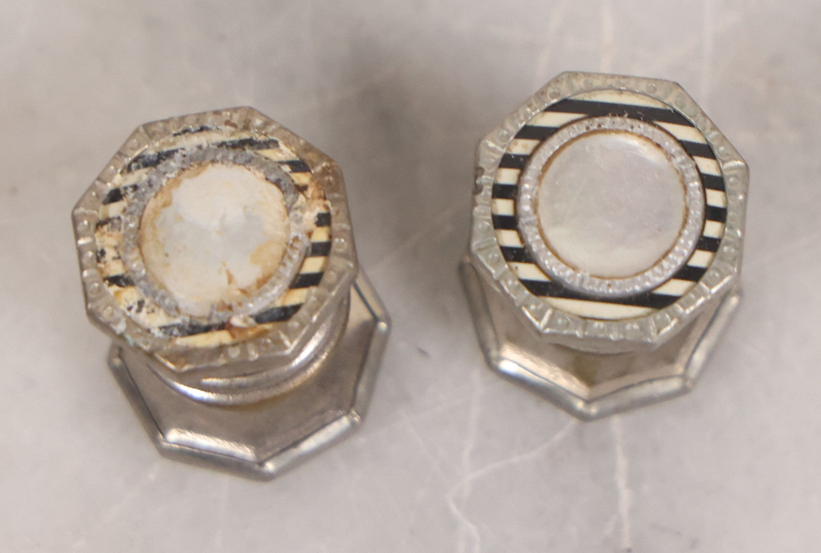 Lot 098 - Vintage Mixed Mens Cufflink Grouping With Seven Matched Pairs Including Micro Mosaic Pair, Two Pairs With Turquoise, And Others