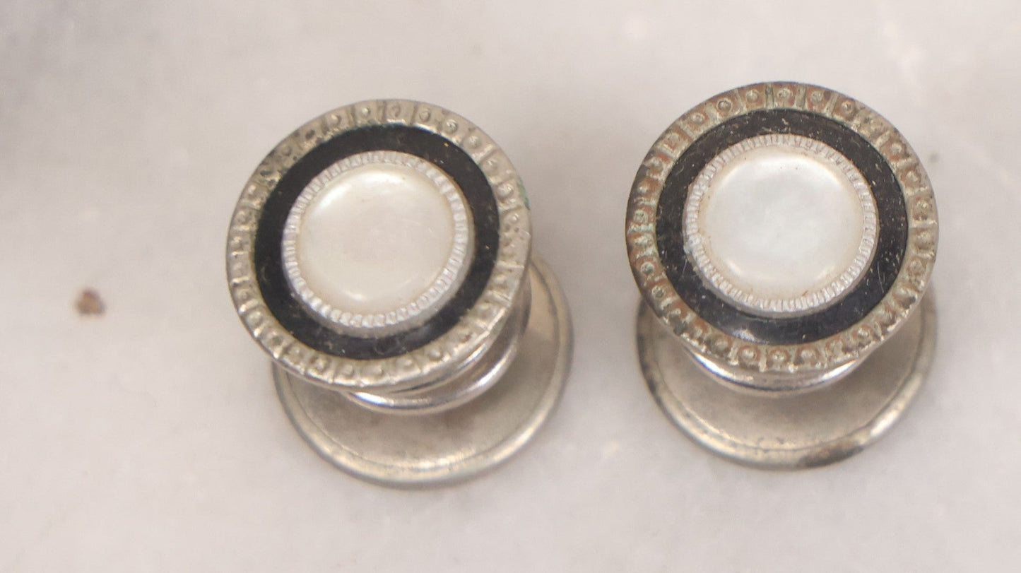 Lot 098 - Vintage Mixed Mens Cufflink Grouping With Seven Matched Pairs Including Micro Mosaic Pair, Two Pairs With Turquoise, And Others