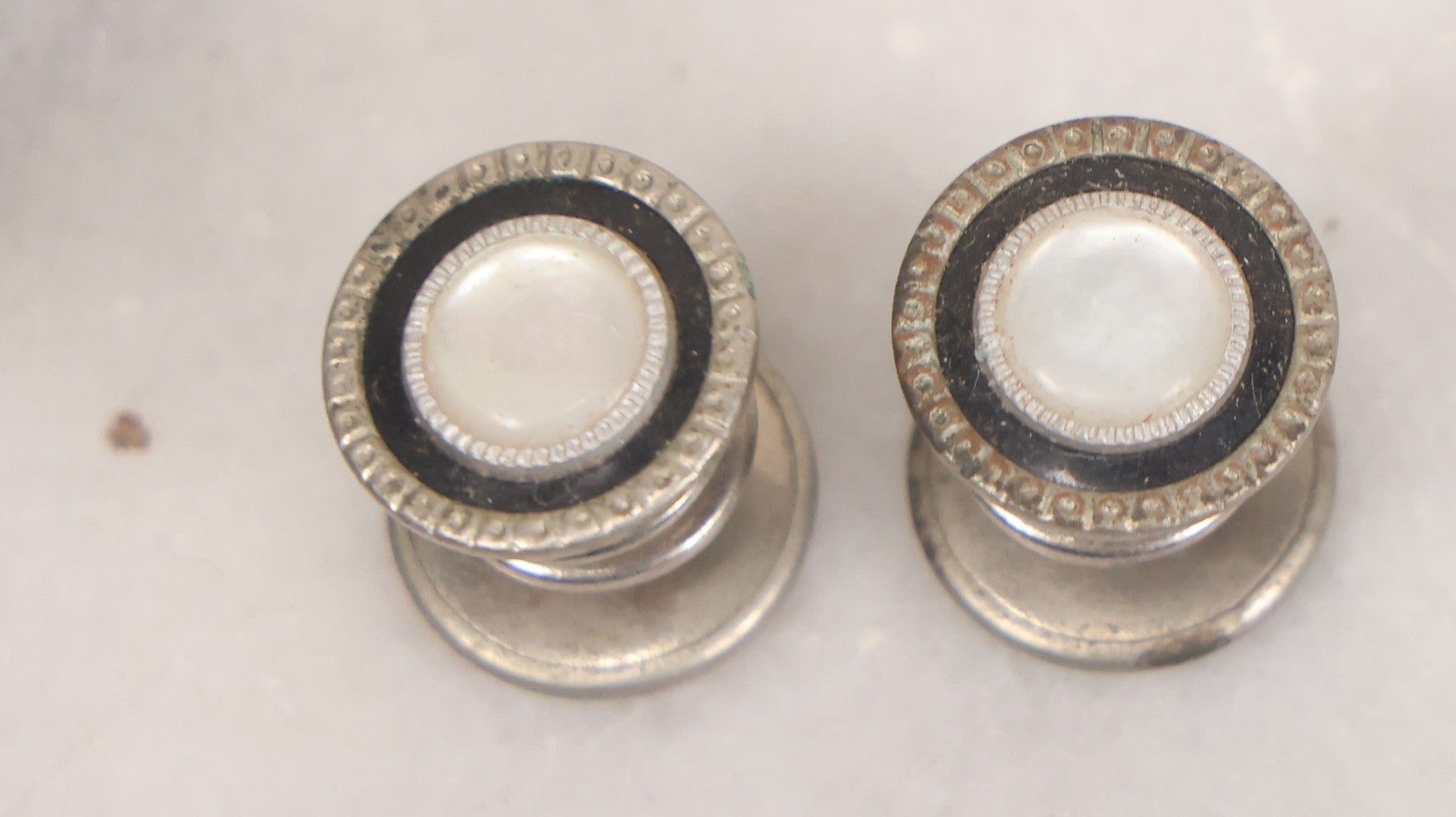 Lot 098 - Vintage Mixed Mens Cufflink Grouping With Seven Matched Pairs Including Micro Mosaic Pair, Two Pairs With Turquoise, And Others