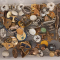 Lot 099 - Vintage Mixed Miscellaneous Junk Lot Grouping Including Pins, Tie Bars, Buttons, Medallions, And Other Small Items