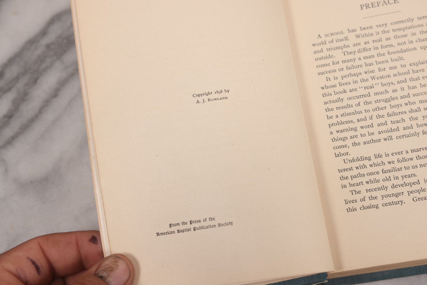 Lot 104 - Pair Of Antique Books With Spider Web Cover Designs, "Ward Hill The Senior" And "Ward Hill At Weston" Novels By Everett T. Tomlinson, A.J. Rowland, Publisher, Philadelphia, 1890s