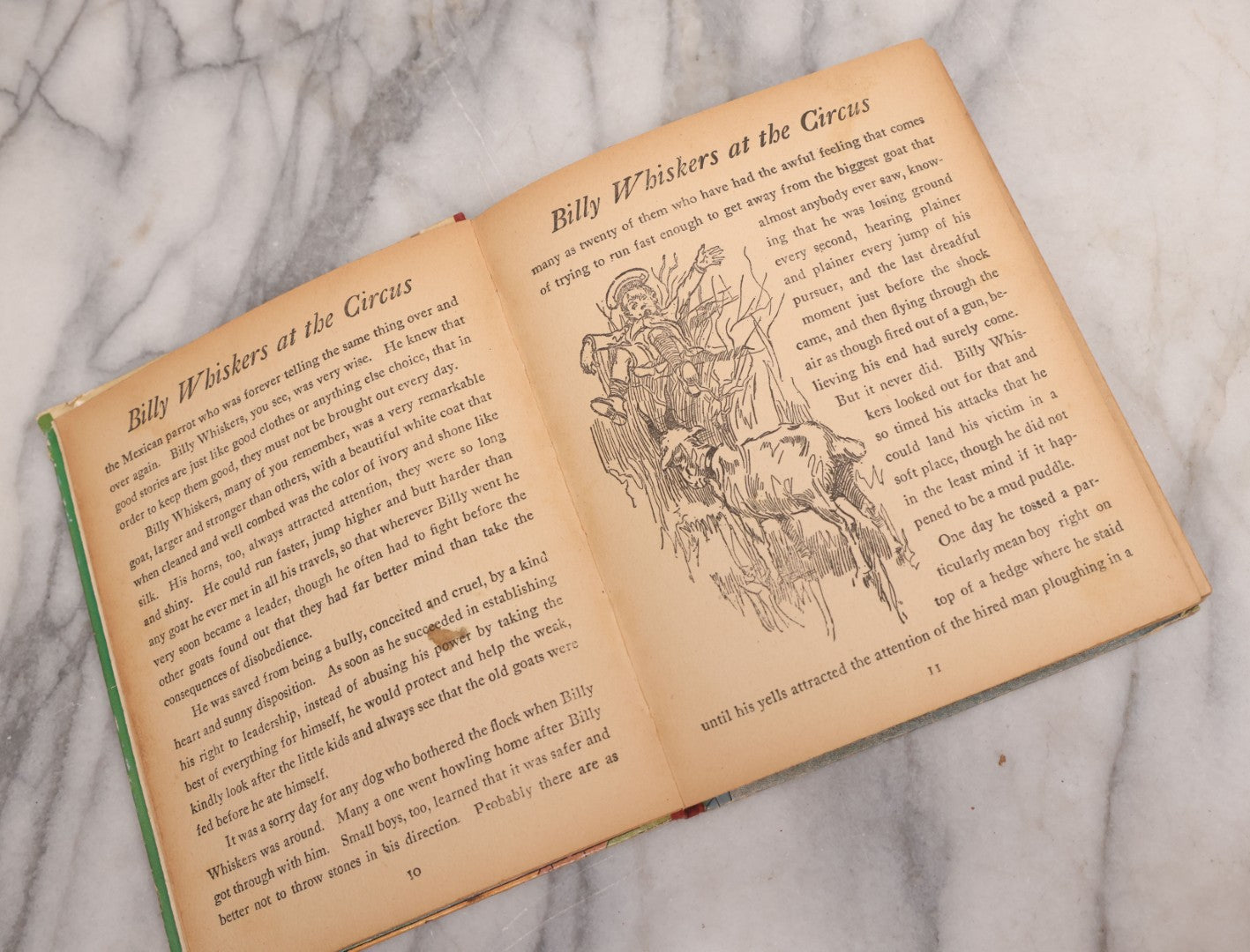 Lot 111 - "Billy Whiskers At The Circus" Antique Children's Book By F.G. Wheelser, Popular Edition, Illustrated By Arthur De Bebian, The Saalfield Publishing Company, Akron, Ohio, 1908, Note 