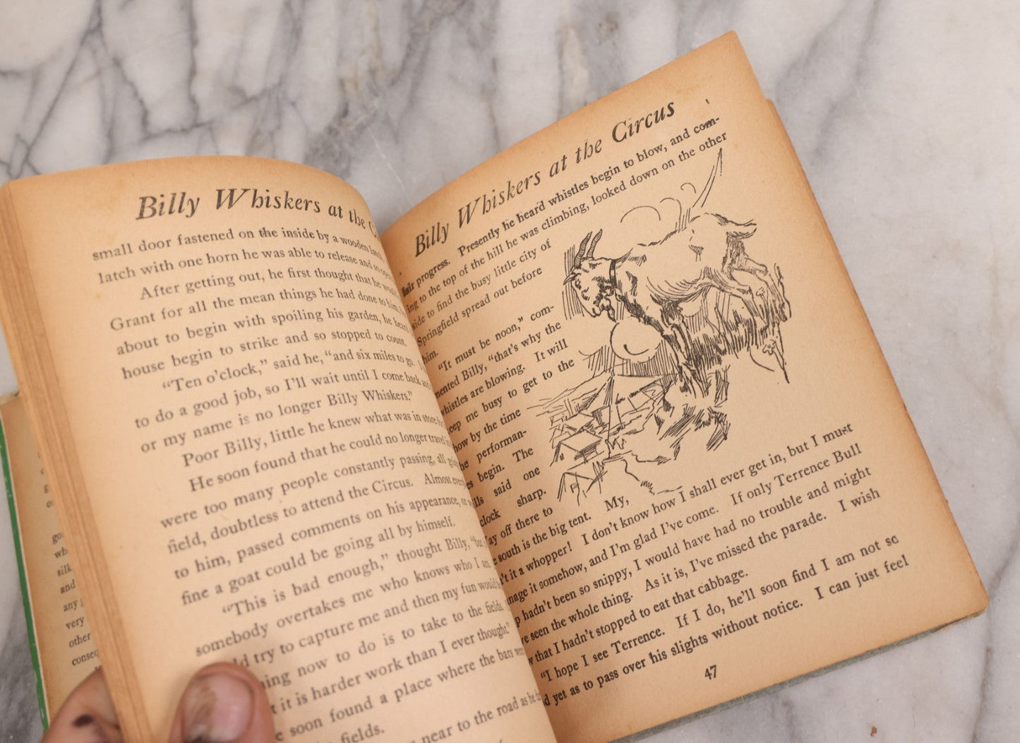 Lot 111 - "Billy Whiskers At The Circus" Antique Children's Book By F.G. Wheelser, Popular Edition, Illustrated By Arthur De Bebian, The Saalfield Publishing Company, Akron, Ohio, 1908, Note 