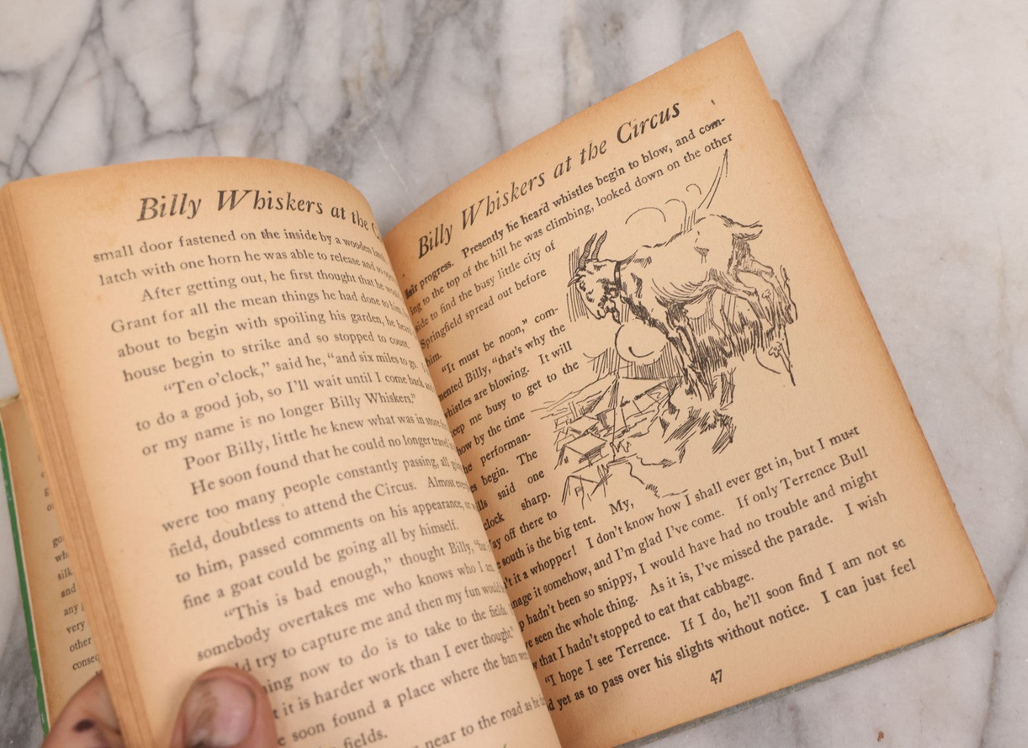 Lot 111 - "Billy Whiskers At The Circus" Antique Children's Book By F.G. Wheelser, Popular Edition, Illustrated By Arthur De Bebian, The Saalfield Publishing Company, Akron, Ohio, 1908, Note 