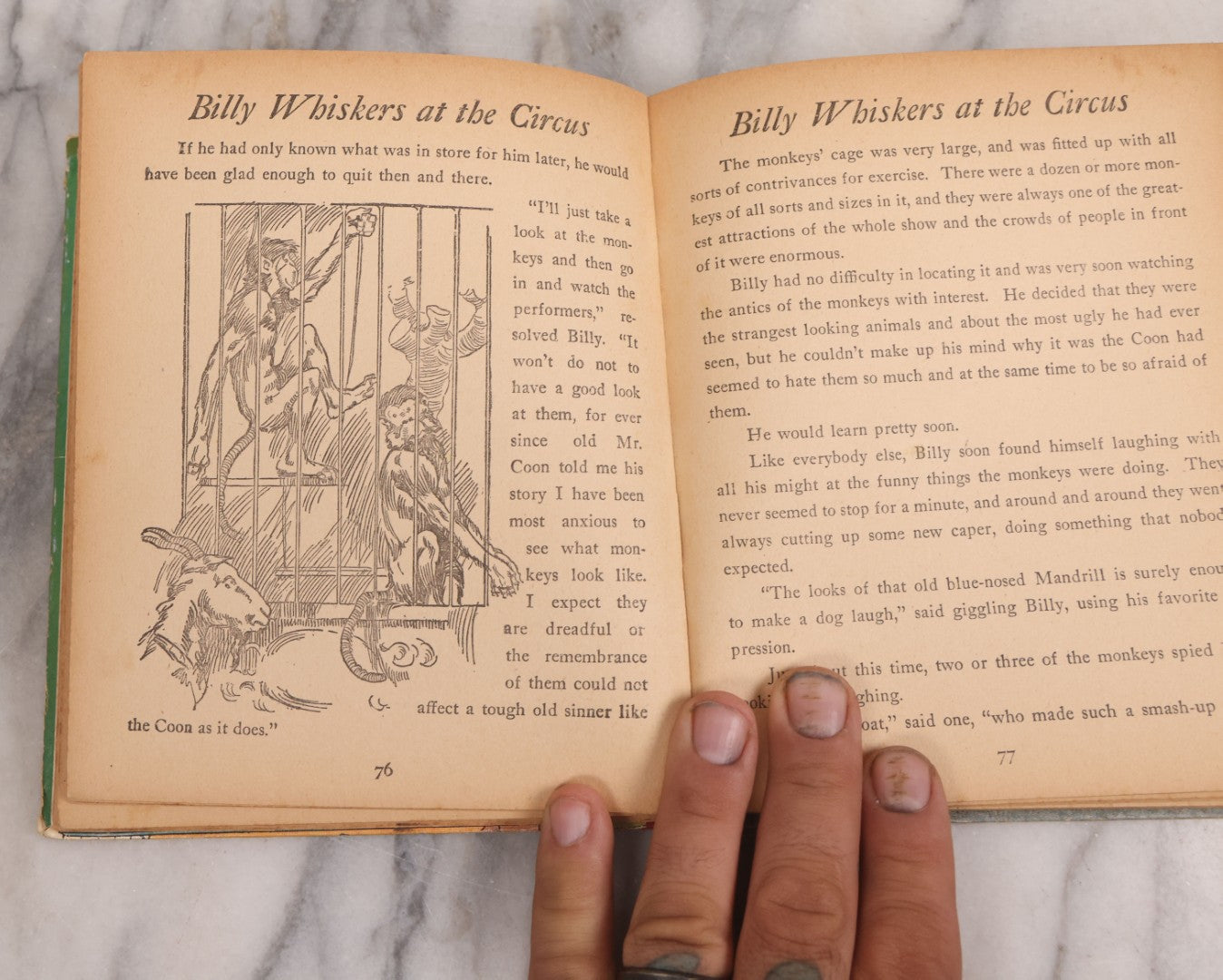 Lot 111 - "Billy Whiskers At The Circus" Antique Children's Book By F.G. Wheelser, Popular Edition, Illustrated By Arthur De Bebian, The Saalfield Publishing Company, Akron, Ohio, 1908, Note 