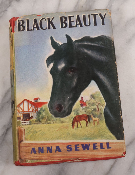 Lot 113 - "Black Beauty" Vintage Book By Anna Sewell With Original Dust Jacket, Color Bookplate Opposing Title Page Illustrated By W.S. Rogers, Grosset & Dunlap, Publishers, New York