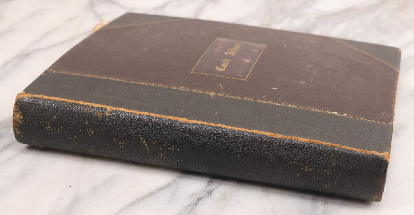 Lot 117 - Antique Victorian Scrapbook "Card Album" Containing 50+ Pieces Including Trade Cards, Die Cuts, Calling Cards, And Other Scraps