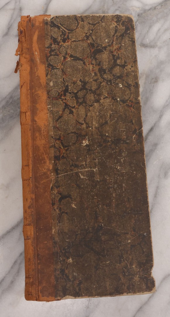 Lot 118 - Antique Scrapbook Album Made From An Old Cash Book Ledger Containing 15 Lithographed Card Featuring United States Battleships Of The Spanish American War Era, Cards Copyright 1898 By Koerner & Hayes, With Four Additional Cards, Doodles, Etc.