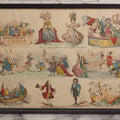 Lot 119 - Antique Hand Colored Comic Etching Titled "New Ways And Old Ways No. 3" From Book Of The Same Title, Designed And Etched By Henry Heath, Circa Mid 19th Century, In Frame, 13" x 9-7/8"