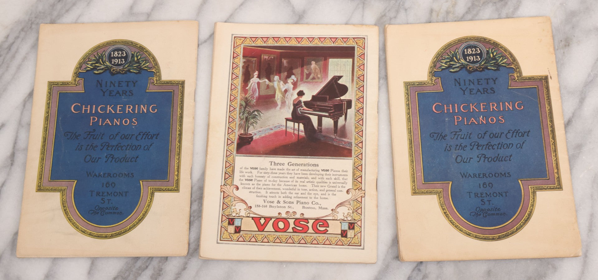 Lot 120 - Grouping Of Three Antique Theater Programs Including Two From The Sam S. Shubert Theatre, And One From Plymouth Theatre, Both In Boston, Circa 1920s