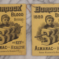 Lot 121 - Pair Of Antique Almanacs Advertising Burdock Blood Bitters, Key To Health, Patent Medicine, 1889, By Foster, Milburn & Co., Buffalo, New York