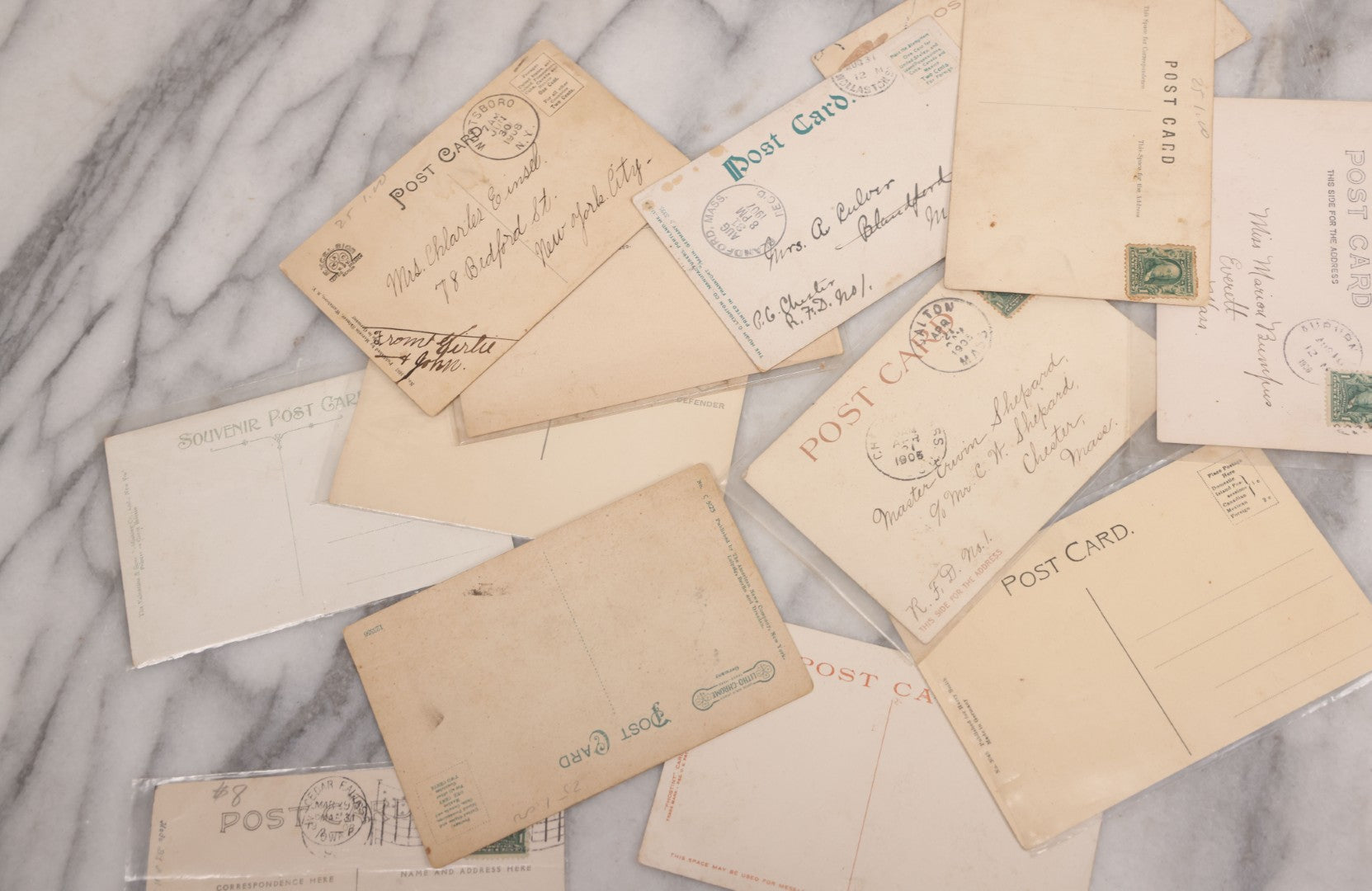 Lot 125 - Grouping Of Thirteen Mixed Miscellaneous Postcards Including R.P.P.C. Of Logging Train, Scenes From Wisconsin, White Star Liner "Canopic," Francis Willey & Co. Mill, Massachusetts, And More