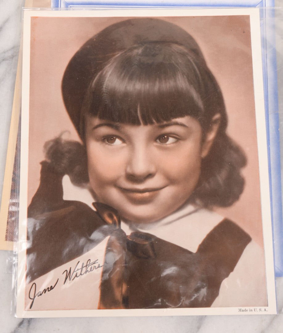 Lot 128 - Grouping Of Eight Large Format Photo Prints, Movie Stars And Metro-Goldwyn-Mayer Pictures Film Stars Series, Including Katharine Hepburn (1907-2003) Rko Radio Star, Shirley Temple (1928-2014), And James Stewart (1908-1997)