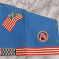 Lot 133 - Antique Folded Crepe Paper Patriotic Holiday Hat With American Flags, Red, White, And Blue Coloring, Made In Germany, As Found