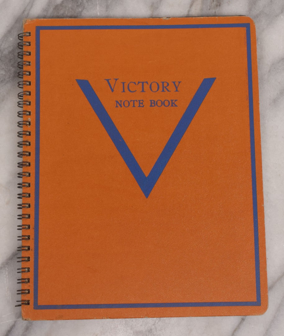 Lot 138 - Vintage Spiral Bound Victory Notebook, New Old Stock N.O.S ...