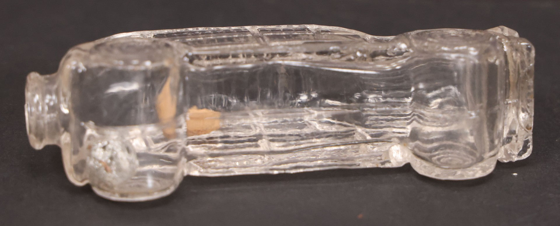 Lot 157 - Pair Of Vintage Clear Glass Automobile Candy Containers