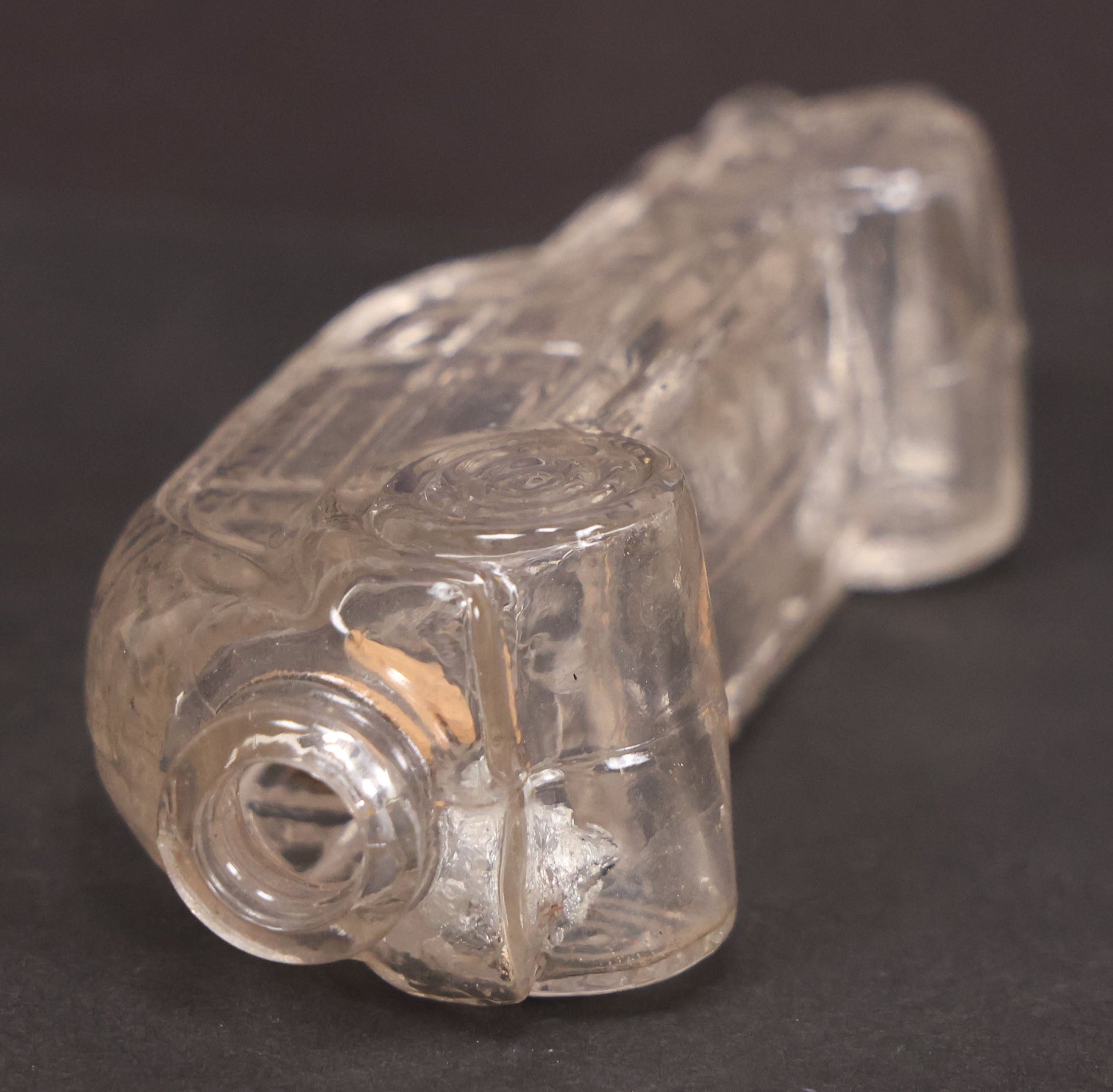 Lot 157 - Pair Of Vintage Clear Glass Automobile Candy Containers