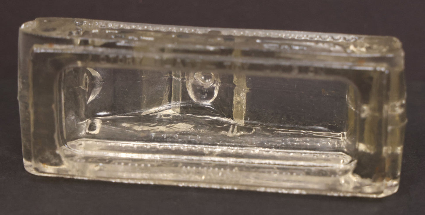 Lot 158 - Pair Of Vintage Clear Glass Tank Candy Containers