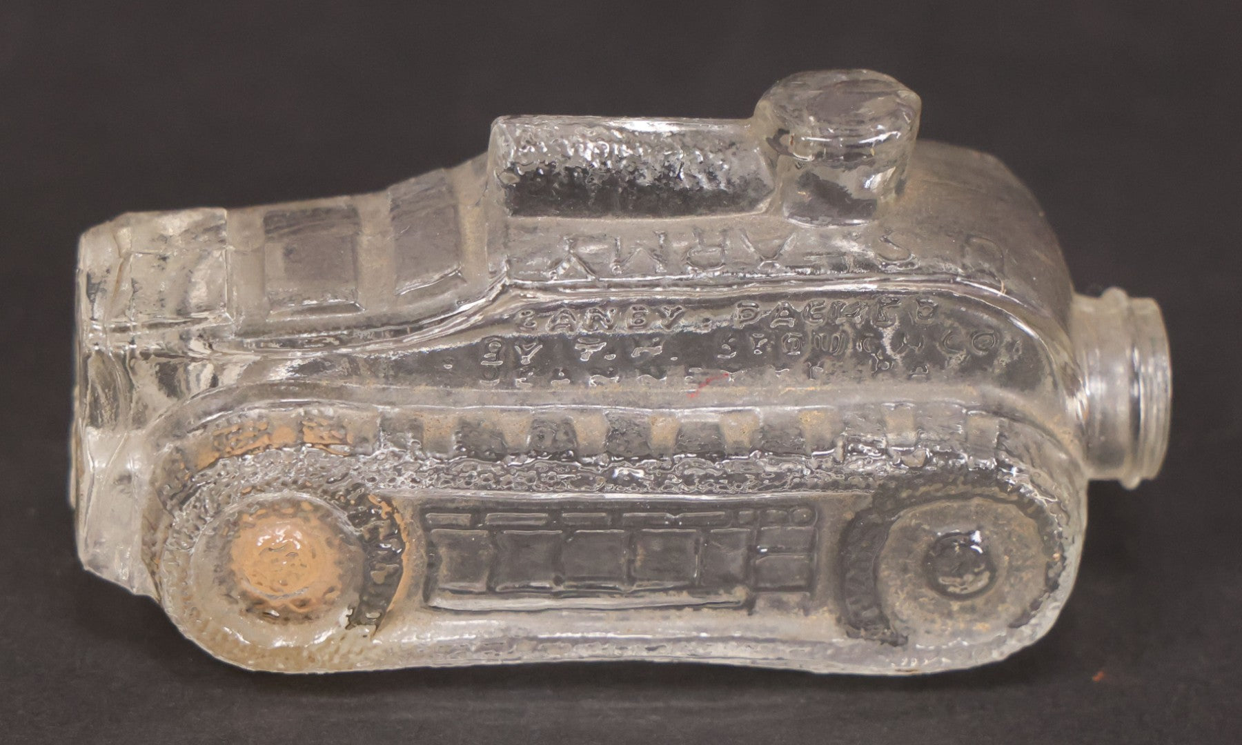 Lot 158 - Pair Of Vintage Clear Glass Tank Candy Containers