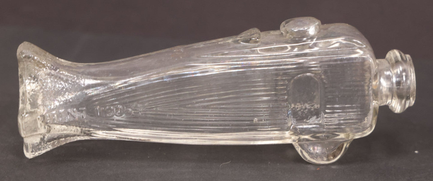 Lot 159 - Vintage Clear Glass Submarine Candy Container, 4-3/4" Length