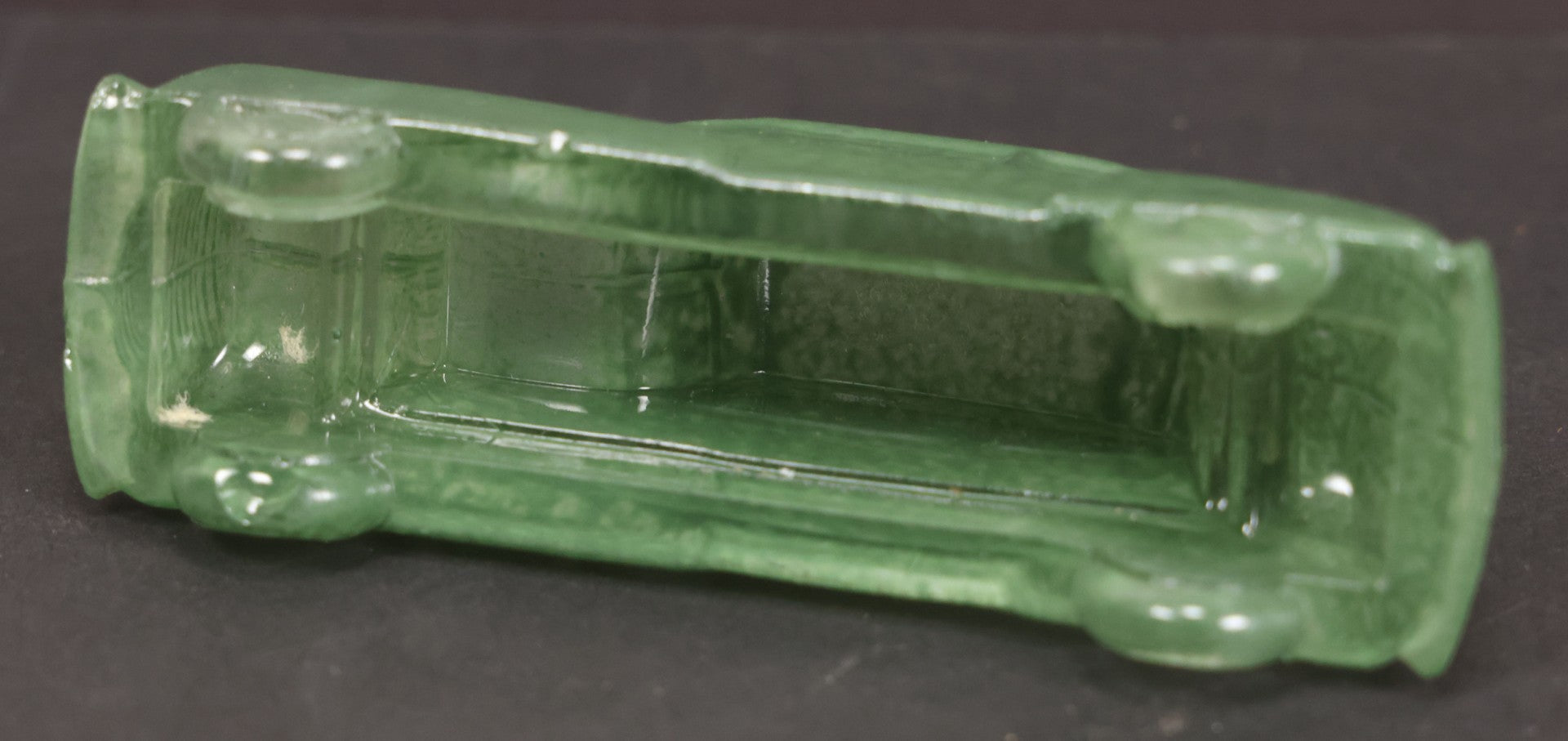 Lot 165 - Vintage Glass Automobile Candy Container Painted Green, 4-5/8" Length