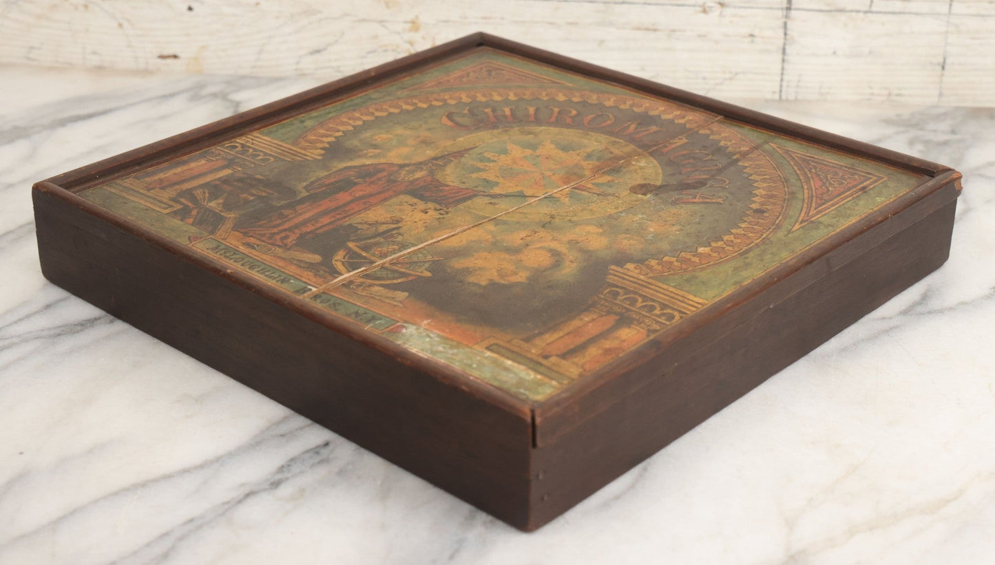 Lot 001 - Antique Lithopgraphed "Chiromagica" Fortune Telling Magnetic Board Game By Mcloughlin Bros., New York, Circa 1870