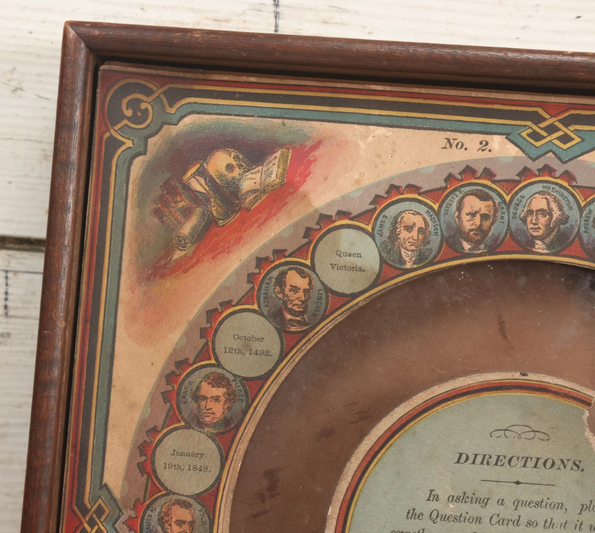 Lot 001 - Antique Lithopgraphed "Chiromagica" Fortune Telling Magnetic Board Game By Mcloughlin Bros., New York, Circa 1870