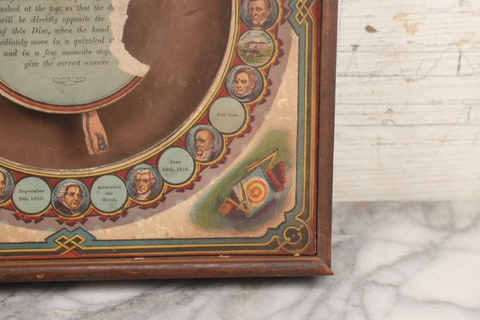 Lot 001 - Antique Lithopgraphed "Chiromagica" Fortune Telling Magnetic Board Game By Mcloughlin Bros., New York, Circa 1870