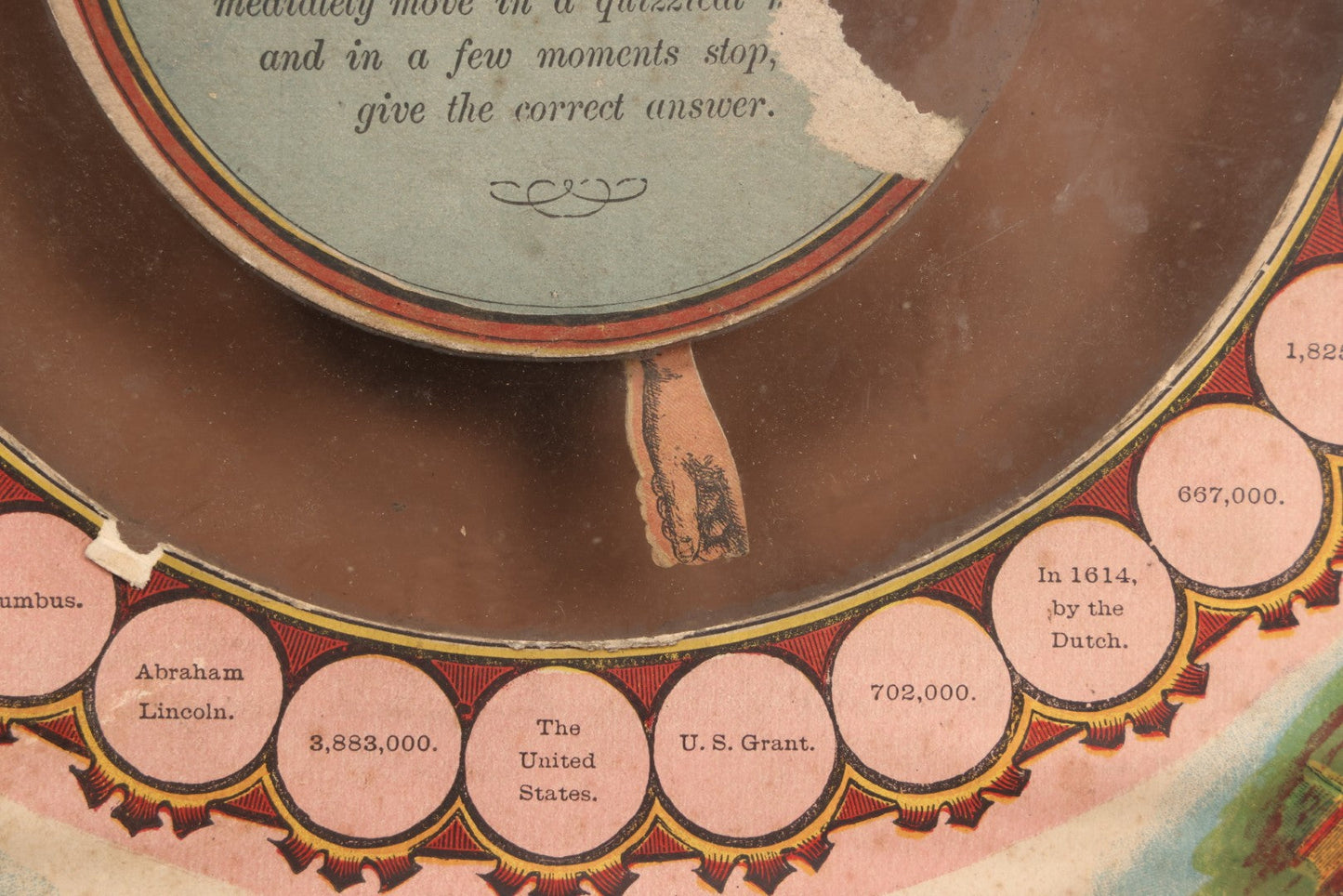 Lot 001 - Antique Lithopgraphed "Chiromagica" Fortune Telling Magnetic Board Game By Mcloughlin Bros., New York, Circa 1870