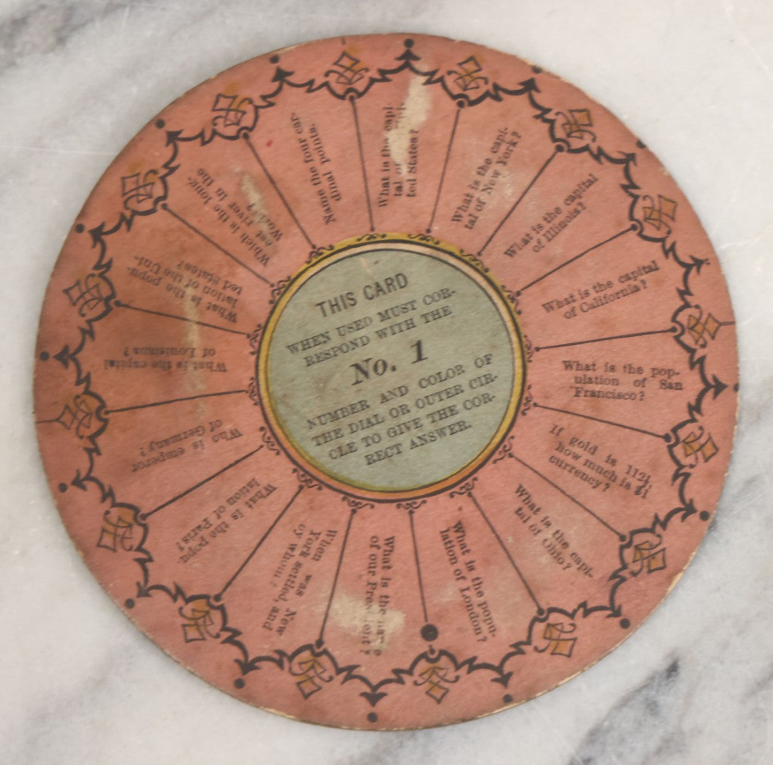 Lot 001 - Antique Lithopgraphed "Chiromagica" Fortune Telling Magnetic Board Game By Mcloughlin Bros., New York, Circa 1870