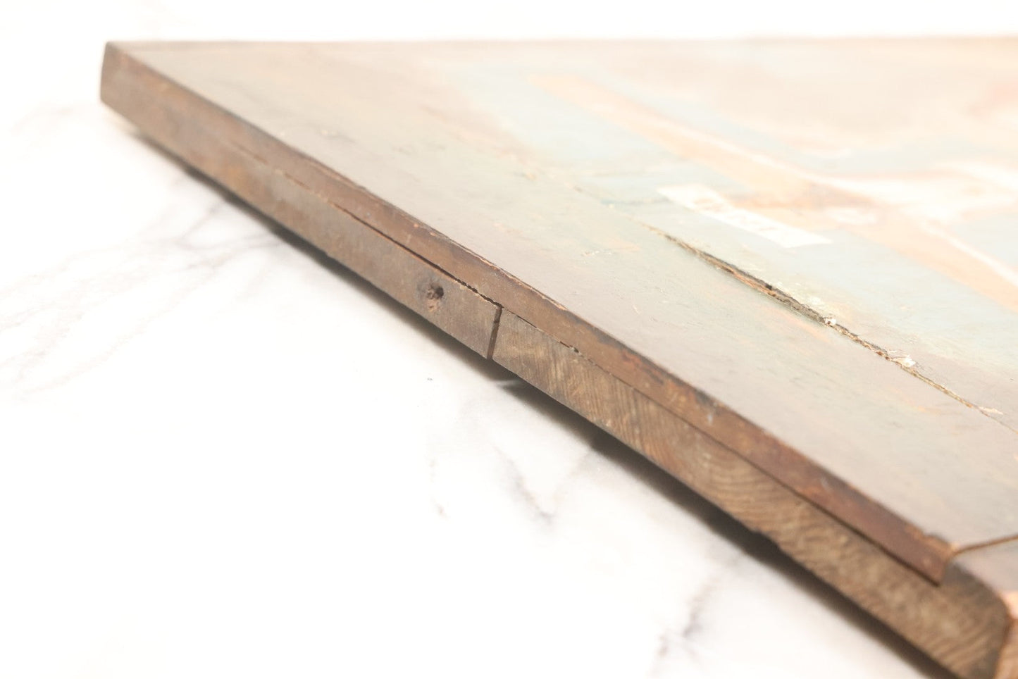 Lot 002 - Antique 19th Century Religious Devotional Painting On Wood Panel Depicting The Crucifixion Of Jesus With Mourners, Skull Of Adam 