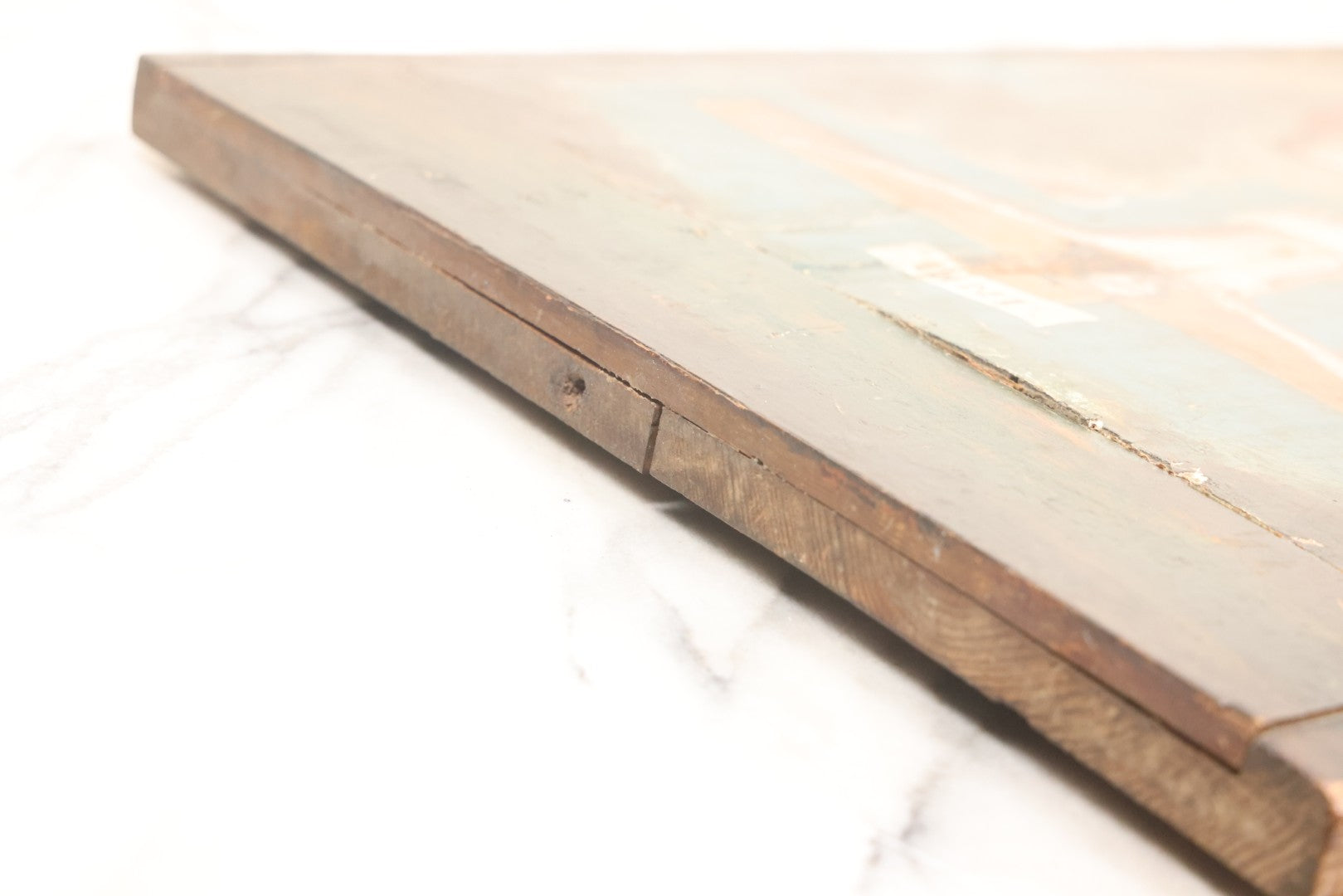 Lot 002 - Antique 19th Century Religious Devotional Painting On Wood Panel Depicting The Crucifixion Of Jesus With Mourners, Skull Of Adam 