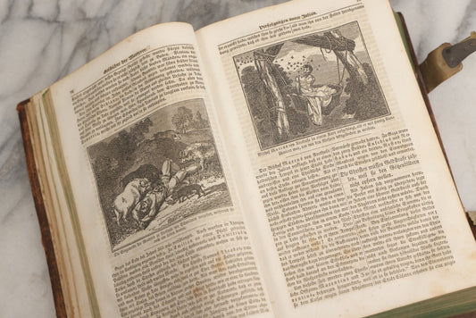 Lot 003 - Foxe's Book Of Martyrs, "History Of Christian Martyrdom, [...] The Lives, Sufferings, And Glorious Deaths Of Martyrs" By John Foxe, Illustrated With Gruesome Engravings, German Language, George W. Ment And Son, Publishers, Philadelphia, 1840