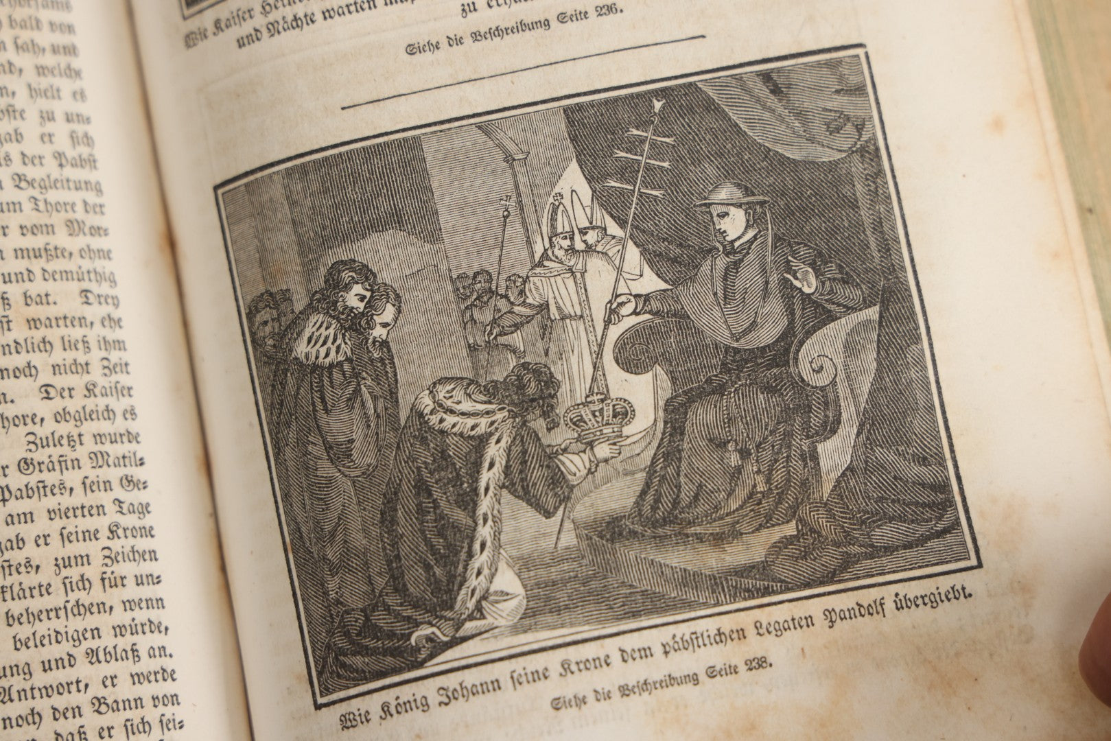 Lot 003 - Foxe's Book Of Martyrs, "History Of Christian Martyrdom, [...] The Lives, Sufferings, And Glorious Deaths Of Martyrs" By John Foxe, Illustrated With Gruesome Engravings, German Language, George W. Ment And Son, Publishers, Philadelphia, 1840